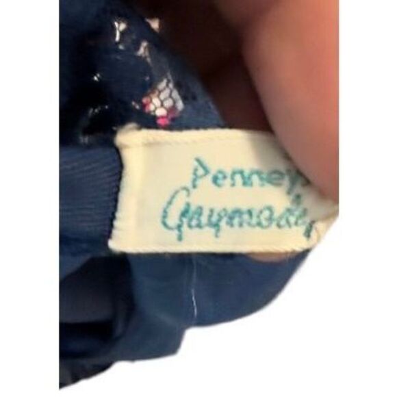 Vintage JC Penney Gaymode Nylon Navy Full‎ Slip - Picture 7 of 7